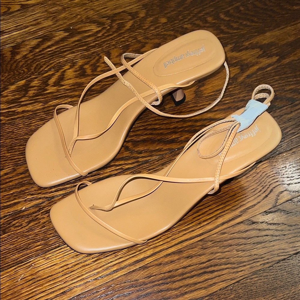 NWT Jeffrey Campbell Tan Strappy Sandals